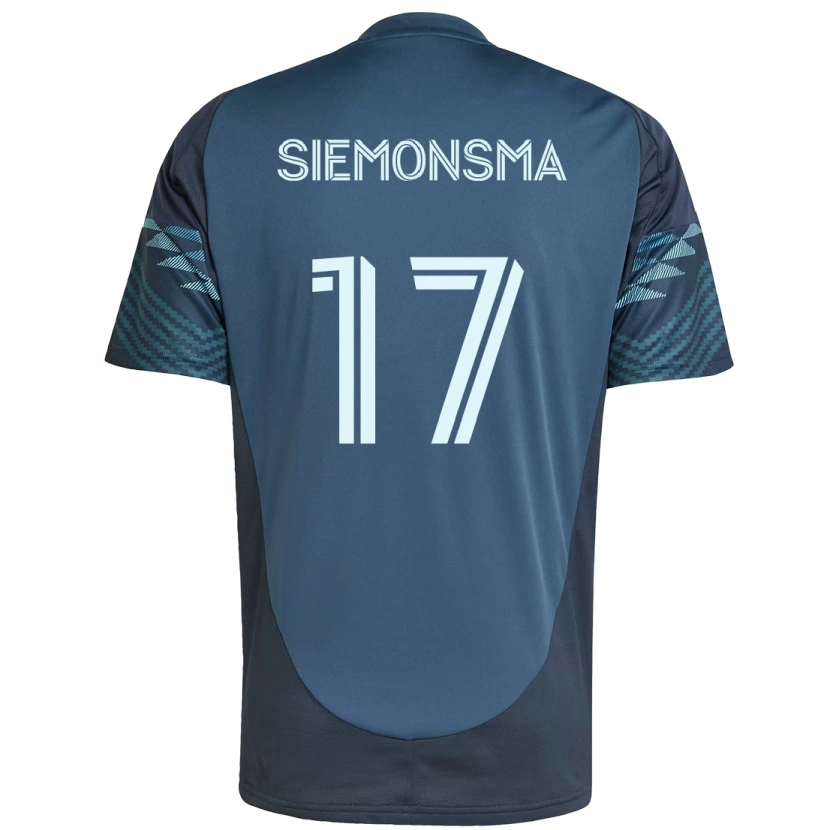 Danxen Bambino Maglia Sianna Siemonsma #17 Azzurro Chiaro Kit Gara Away 2025/26 Maglietta
