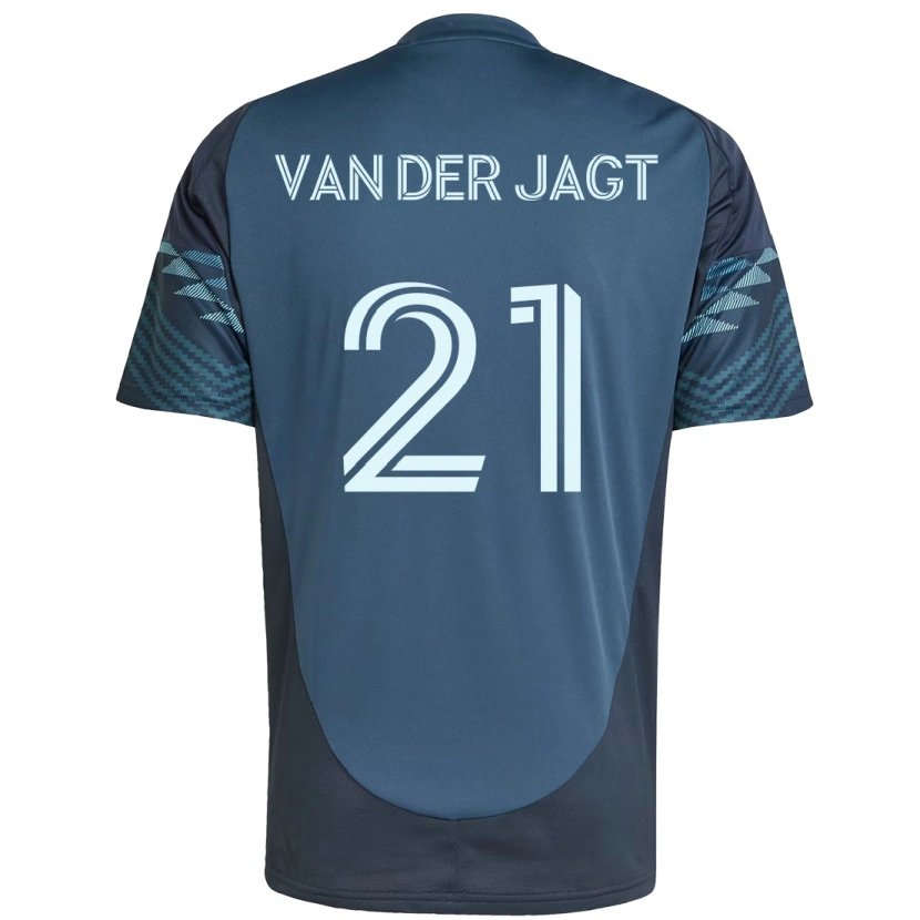 Danxen Bambino Maglia Olivia Van Der Jagt #21 Azzurro Chiaro Kit Gara Away 2025/26 Maglietta