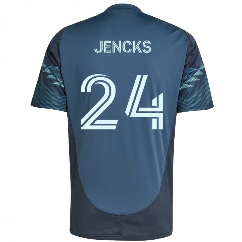 Danxen Bambino Maglia India Jencks #24 Azzurro Chiaro Kit Gara Away 2025/26 Maglietta