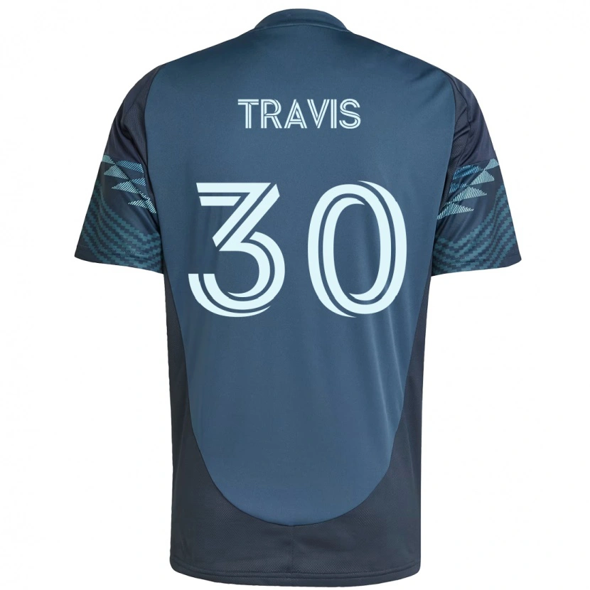 Danxen Bambino Maglia Riley Travis #30 Azzurro Chiaro Kit Gara Away 2025/26 Maglietta