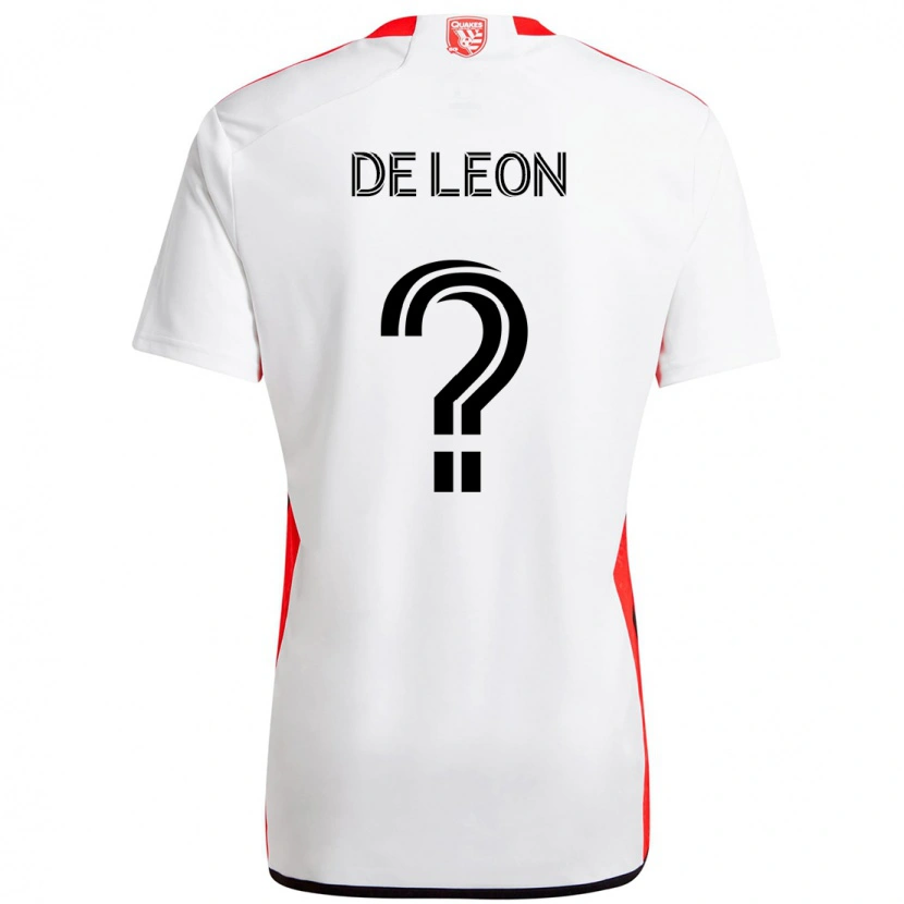 Danxen Bambino Maglia Brandon De Leon #0 Bianco Rosso Kit Gara Away 2025/26 Maglietta