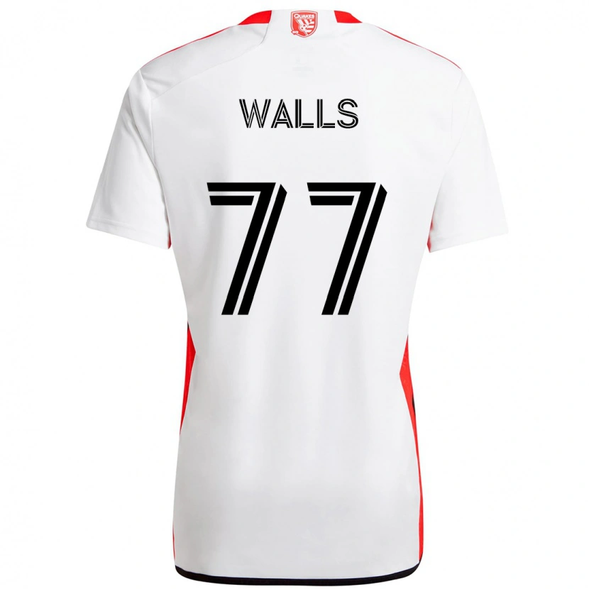 Danxen Bambino Maglia Casey Walls #77 Bianco Rosso Kit Gara Away 2025/26 Maglietta