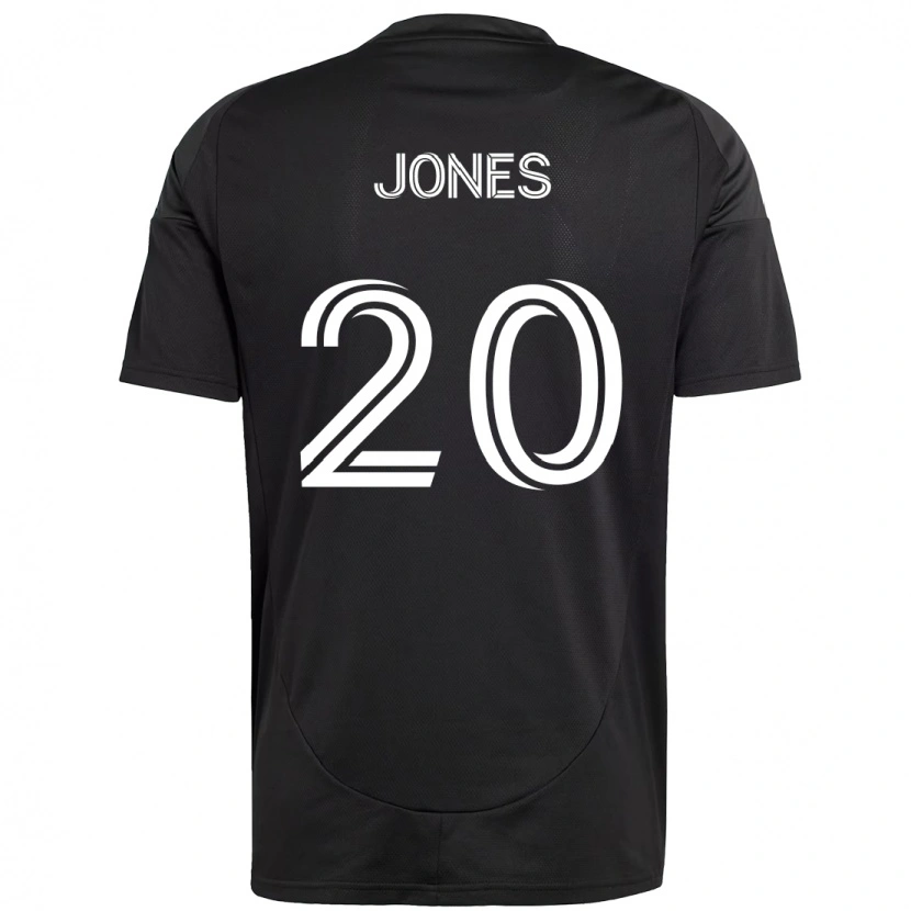 Danxen Bambino Maglia Derrick Jones #20 Nero Bianco Kit Gara Away 2025/26 Maglietta