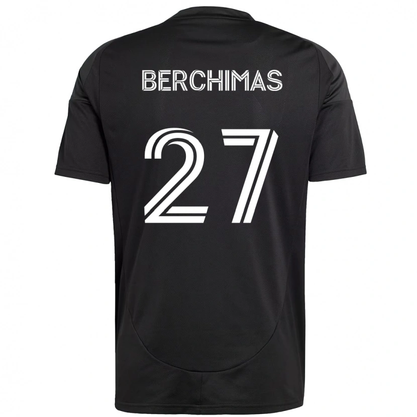 Danxen Bambino Maglia Nimfasha Berchimas #27 Nero Bianco Kit Gara Away 2025/26 Maglietta