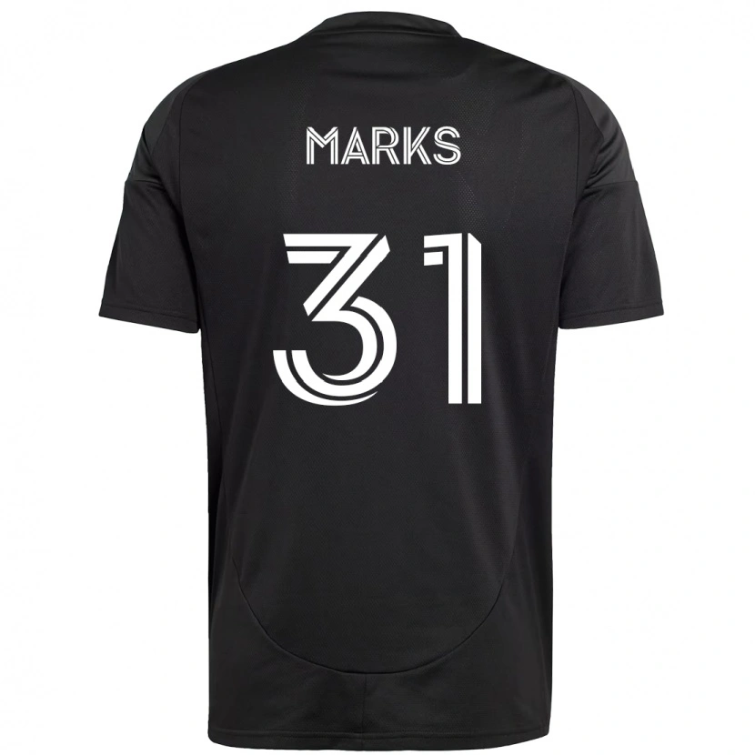 Danxen Bambino Maglia George Marks #31 Nero Bianco Kit Gara Away 2025/26 Maglietta
