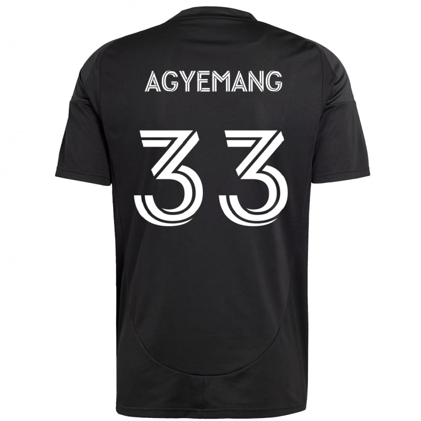 Danxen Bambino Maglia Patrick Agyemang #33 Nero Bianco Kit Gara Away 2025/26 Maglietta