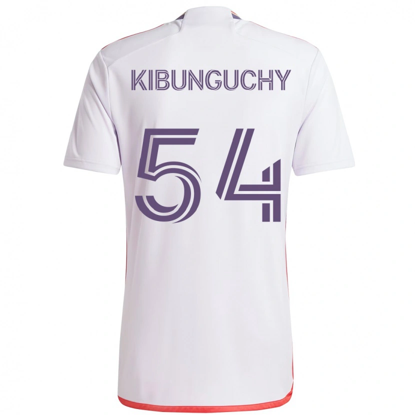 Danxen Bambino Maglia Nabi Kibunguchy #54 Bianco Viola Kit Gara Away 2025/26 Maglietta