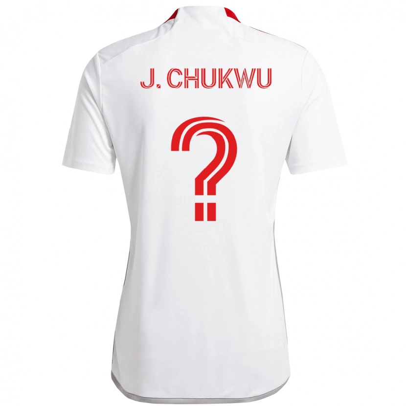 Danxen Bambino Maglia Joses Chukwu #0 Bianco Rosso Kit Gara Away 2025/26 Maglietta