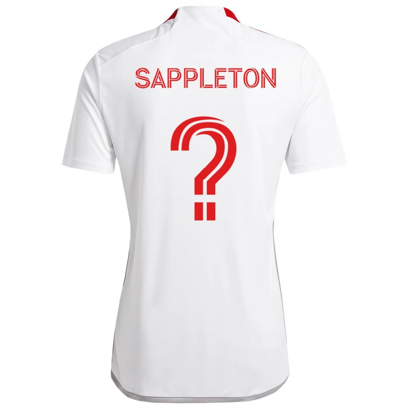 Danxen Bambino Maglia Spencer Sappleton #0 Bianco Rosso Kit Gara Away 2025/26 Maglietta