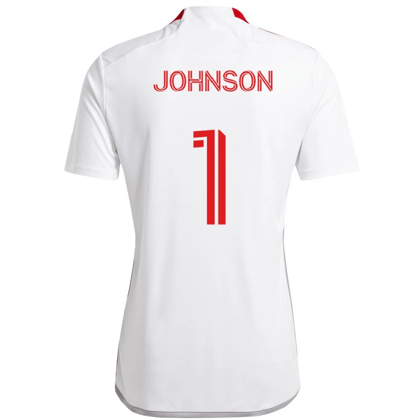 Danxen Bambino Maglia Sean Johnson #1 Bianco Rosso Kit Gara Away 2025/26 Maglietta