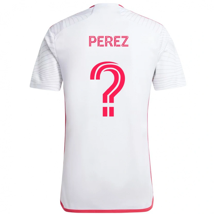 Danxen Bambino Maglia Miguel Perez #0 Bianco Magenta Kit Gara Away 2025/26 Maglietta
