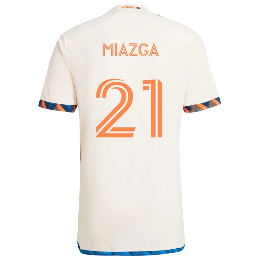 Danxen Bambino Maglia Matt Miazga #21 Bianco Blu Arancione Kit Gara Away 2025/26 Maglietta