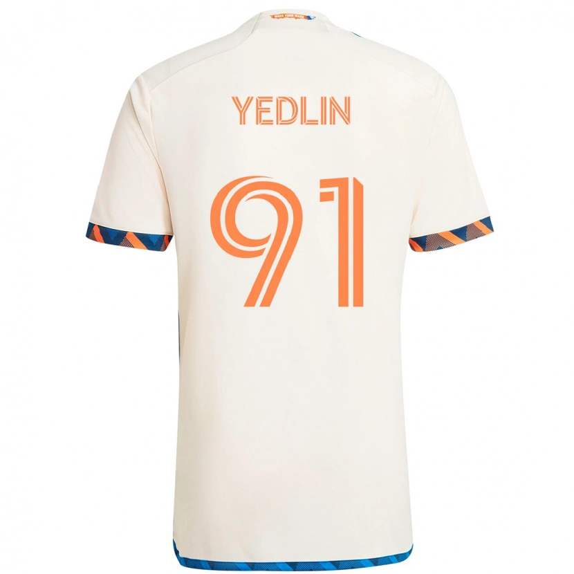 Danxen Bambino Maglia Deandre Yedlin #91 Bianco Blu Arancione Kit Gara Away 2025/26 Maglietta
