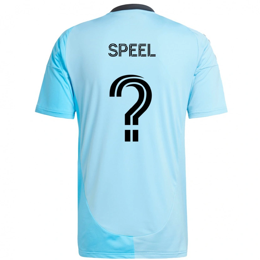 Danxen Bambino Maglia Wessel Speel #0 Azzurro Cielo Kit Gara Away 2025/26 Maglietta