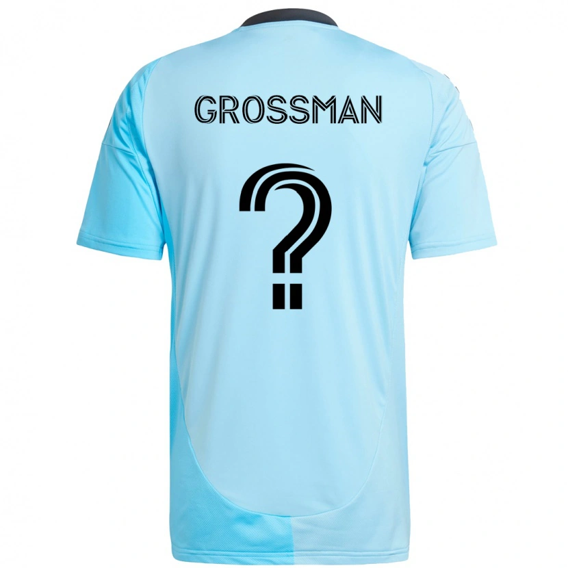 Danxen Bambino Maglia Jack Grossman #0 Azzurro Cielo Kit Gara Away 2025/26 Maglietta