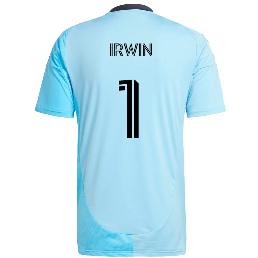 Danxen Bambino Maglia Clint Irwin #1 Azzurro Cielo Kit Gara Away 2025/26 Maglietta