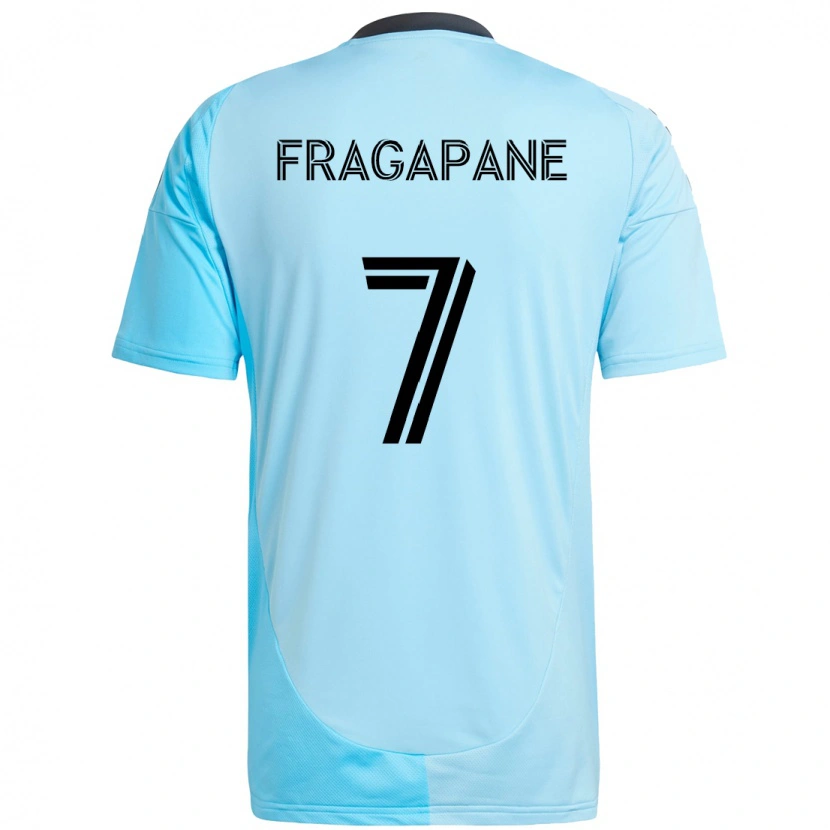 Danxen Bambino Maglia Franco Fragapane #7 Azzurro Cielo Kit Gara Away 2025/26 Maglietta