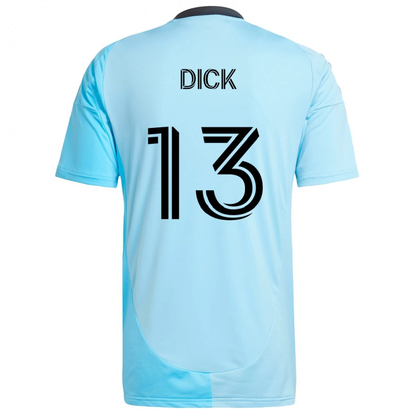 Danxen Bambino Maglia Eric Dick #13 Azzurro Cielo Kit Gara Away 2025/26 Maglietta