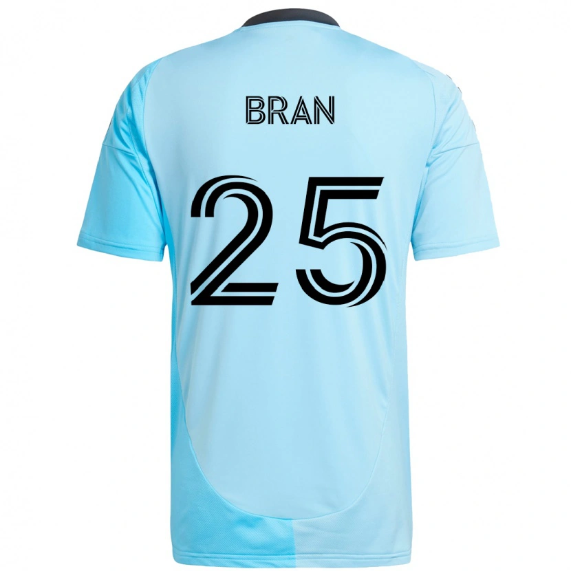 Danxen Bambino Maglia Alejandro Bran #25 Azzurro Cielo Kit Gara Away 2025/26 Maglietta