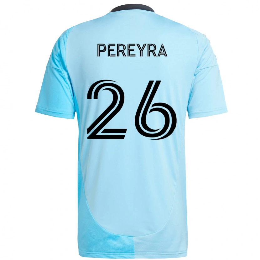 Danxen Bambino Maglia Joaquín Pereyra #26 Azzurro Cielo Kit Gara Away 2025/26 Maglietta