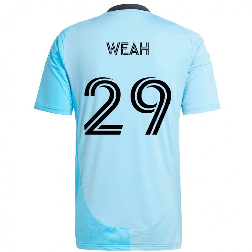 Danxen Bambino Maglia Patrick Weah #29 Azzurro Cielo Kit Gara Away 2025/26 Maglietta