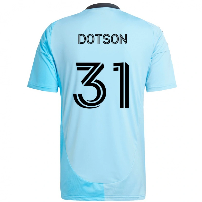 Danxen Bambino Maglia Hassani Dotson #31 Azzurro Cielo Kit Gara Away 2025/26 Maglietta