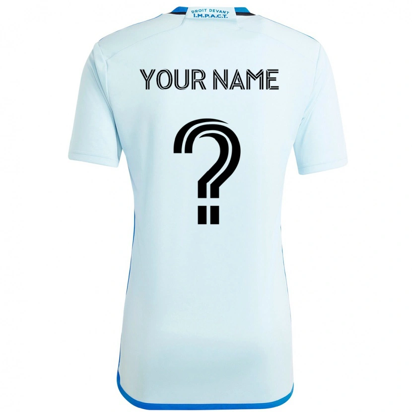 Danxen Bambino Maglia Il Tuo Nome #0 Azzurro Cielo Blu Scuro Kit Gara Away 2025/26 Maglietta