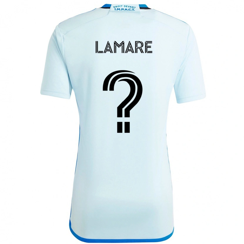 Danxen Bambino Maglia Samuel Lamare #0 Azzurro Cielo Blu Scuro Kit Gara Away 2025/26 Maglietta