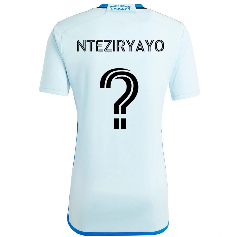 Danxen Bambino Maglia Josh Nteziryayo #0 Azzurro Cielo Blu Scuro Kit Gara Away 2025/26 Maglietta