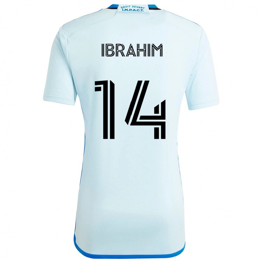 Danxen Bambino Maglia Sunusi Ibrahim #14 Azzurro Cielo Blu Scuro Kit Gara Away 2025/26 Maglietta