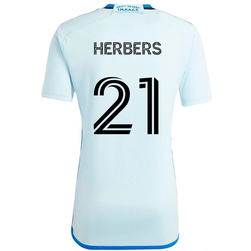 Danxen Bambino Maglia Fabian Herbers #21 Azzurro Cielo Blu Scuro Kit Gara Away 2025/26 Maglietta