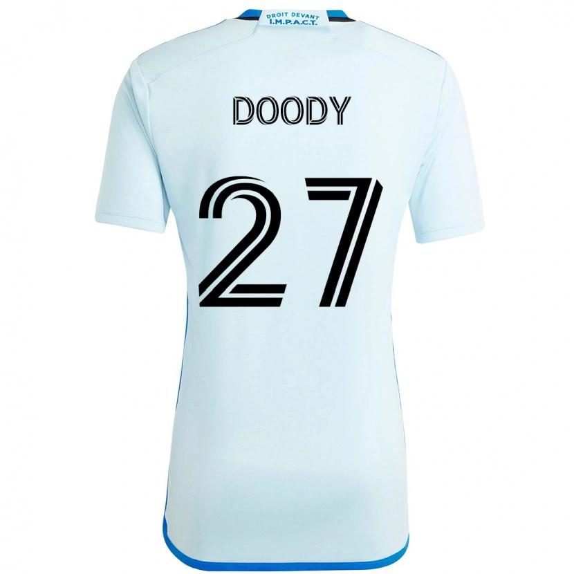 Danxen Bambino Maglia Grayson Doody #27 Azzurro Cielo Blu Scuro Kit Gara Away 2025/26 Maglietta