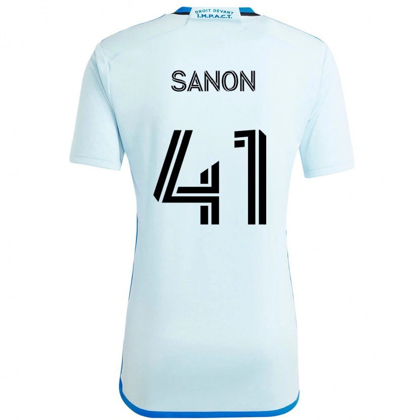 Danxen Bambino Maglia Jérémy Sanon #41 Azzurro Cielo Blu Scuro Kit Gara Away 2025/26 Maglietta