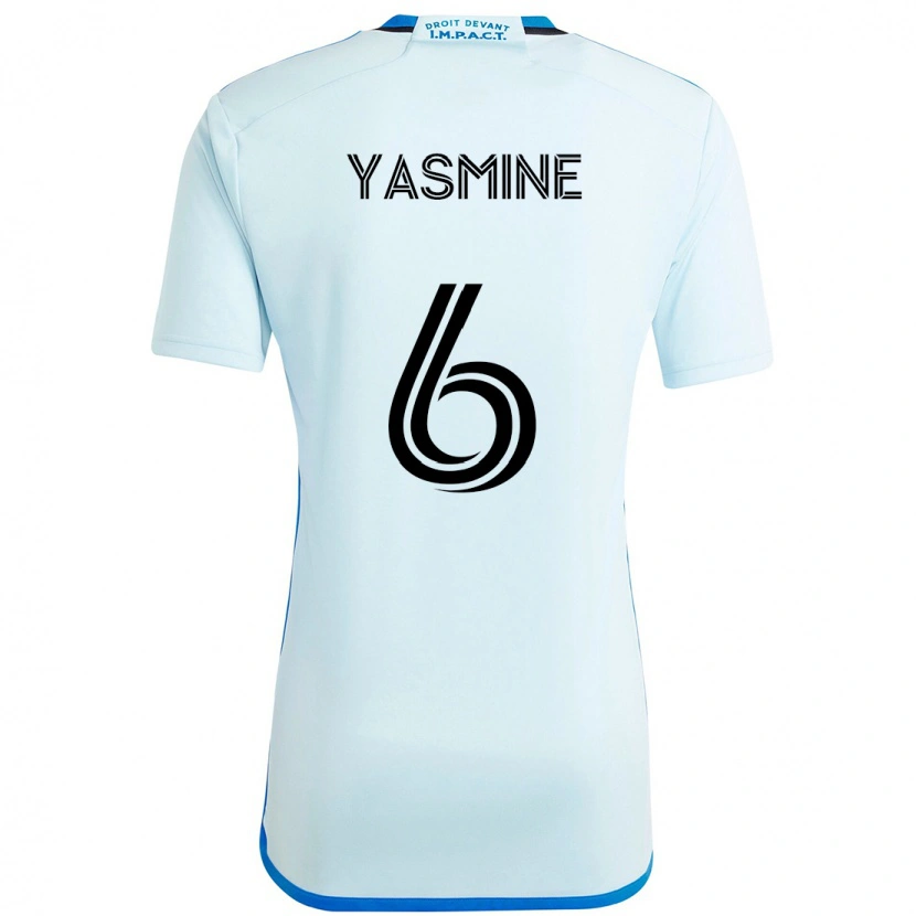 Danxen Bambino Maglia Décombe Yasmine #6 Azzurro Cielo Blu Scuro Kit Gara Away 2025/26 Maglietta