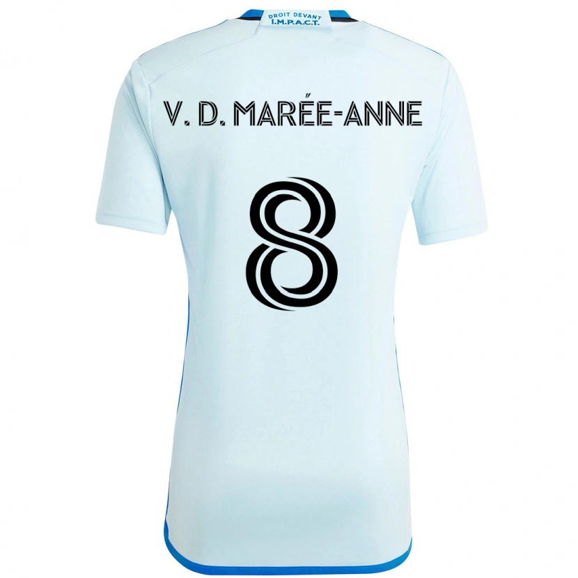 Danxen Bambino Maglia Van Doesburg Marée-Anne #8 Azzurro Cielo Blu Scuro Kit Gara Away 2025/26 Maglietta