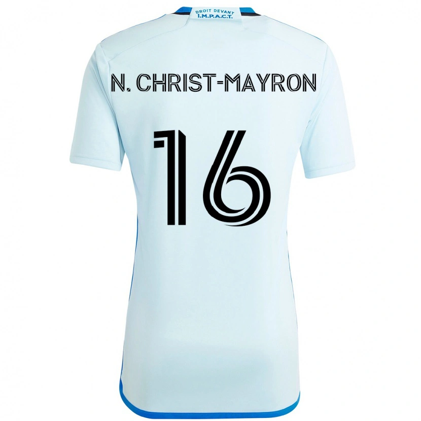Danxen Bambino Maglia Brou Aya N'ta Christ-Mayron #16 Azzurro Cielo Blu Scuro Kit Gara Away 2025/26 Maglietta
