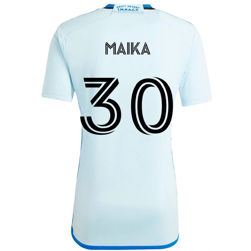 Danxen Bambino Maglia Valcourt Maika #30 Azzurro Cielo Blu Scuro Kit Gara Away 2025/26 Maglietta