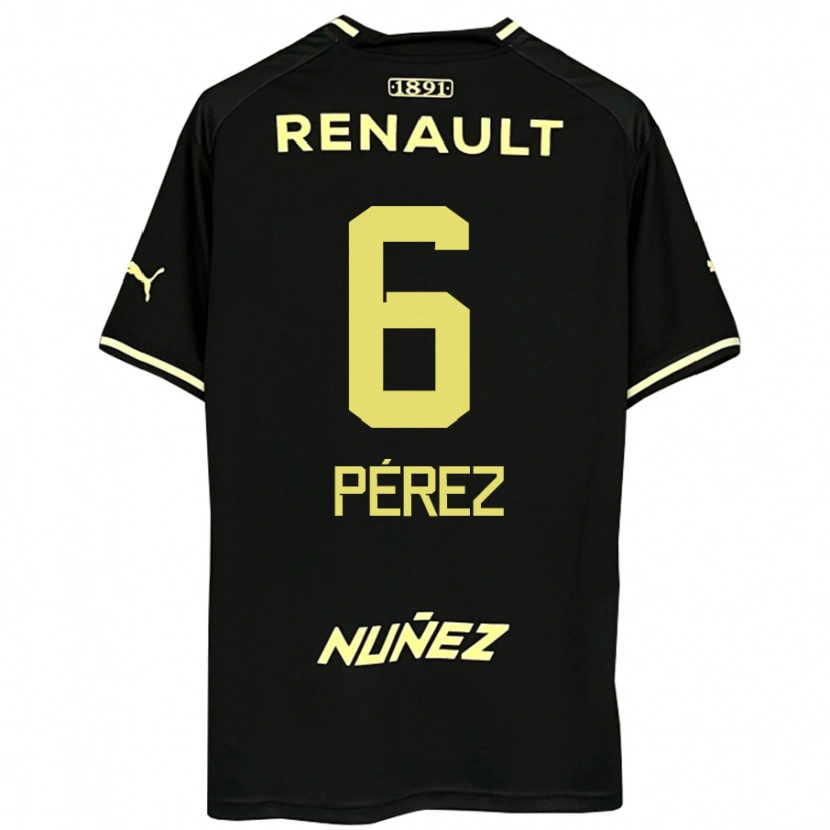 Danxen Bambino Maglia Rodrigo Pérez #6 Nero Giallo Kit Gara Away 2025/26 Maglietta