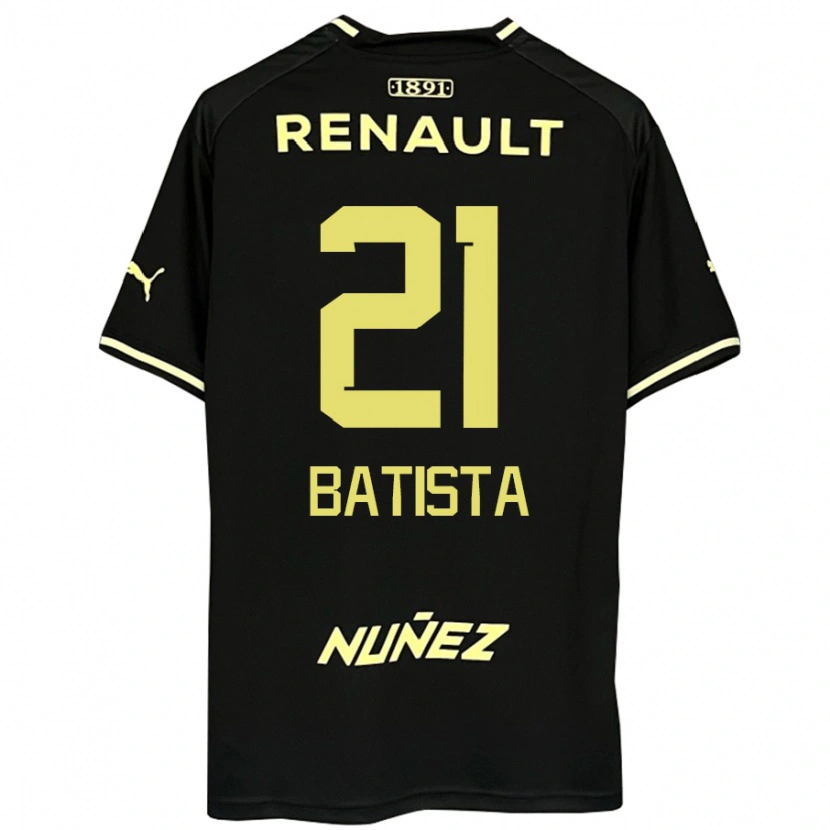 Danxen Bambino Maglia Facundo Batista #21 Nero Giallo Kit Gara Away 2025/26 Maglietta