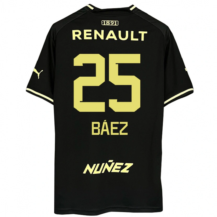 Danxen Bambino Maglia Jaime Báez #25 Nero Giallo Kit Gara Away 2025/26 Maglietta