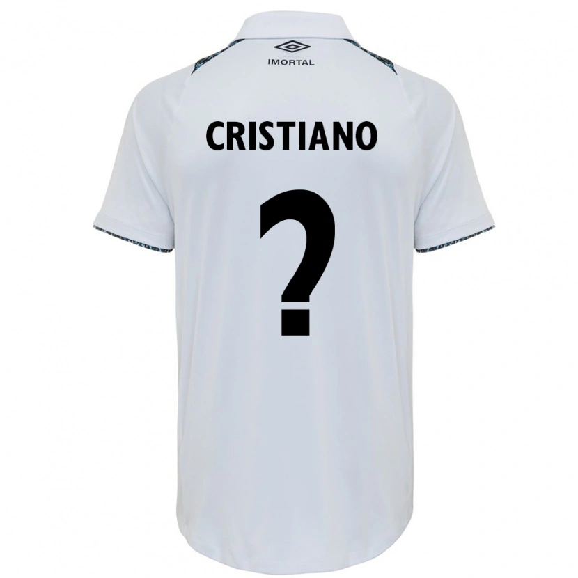 Danxen Bambino Maglia Cristiano #0 Bianco Blu Kit Gara Away 2025/26 Maglietta