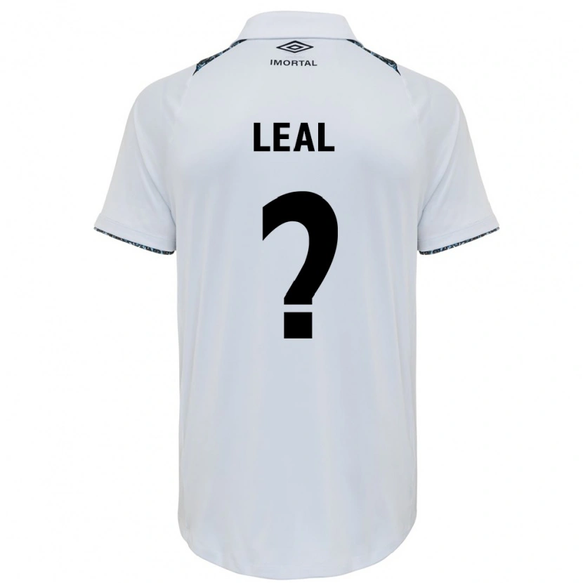 Danxen Bambino Maglia Guilherme Leal #0 Bianco Blu Kit Gara Away 2025/26 Maglietta