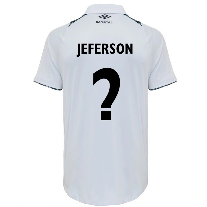 Danxen Bambino Maglia Jeferson #0 Bianco Blu Kit Gara Away 2025/26 Maglietta