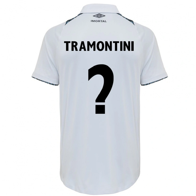 Danxen Bambino Maglia Murilo Tramontini #0 Bianco Blu Kit Gara Away 2025/26 Maglietta