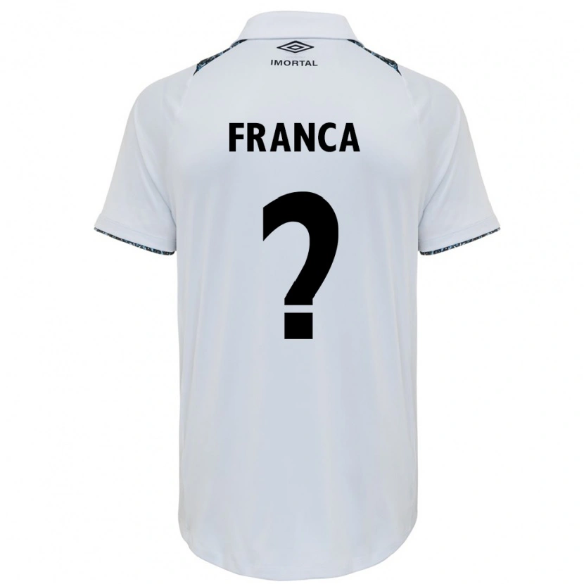 Danxen Bambino Maglia Gui França #0 Bianco Blu Kit Gara Away 2025/26 Maglietta