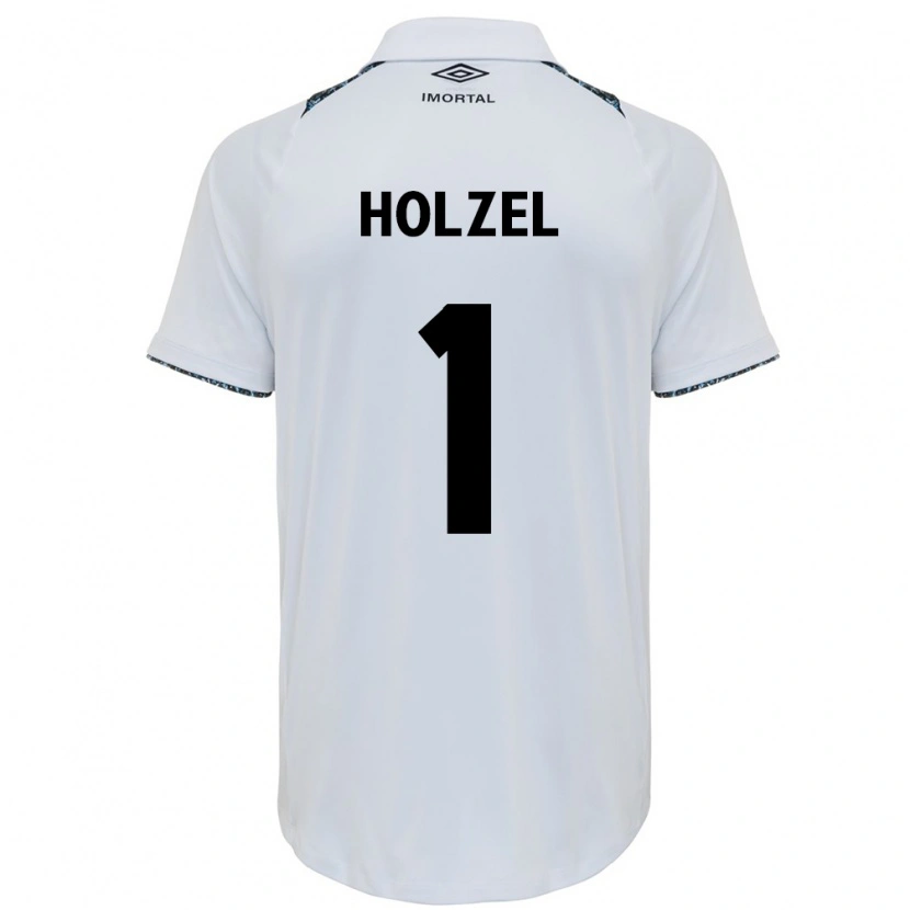 Danxen Bambino Maglia Vivi Holzel #1 Bianco Blu Kit Gara Away 2025/26 Maglietta