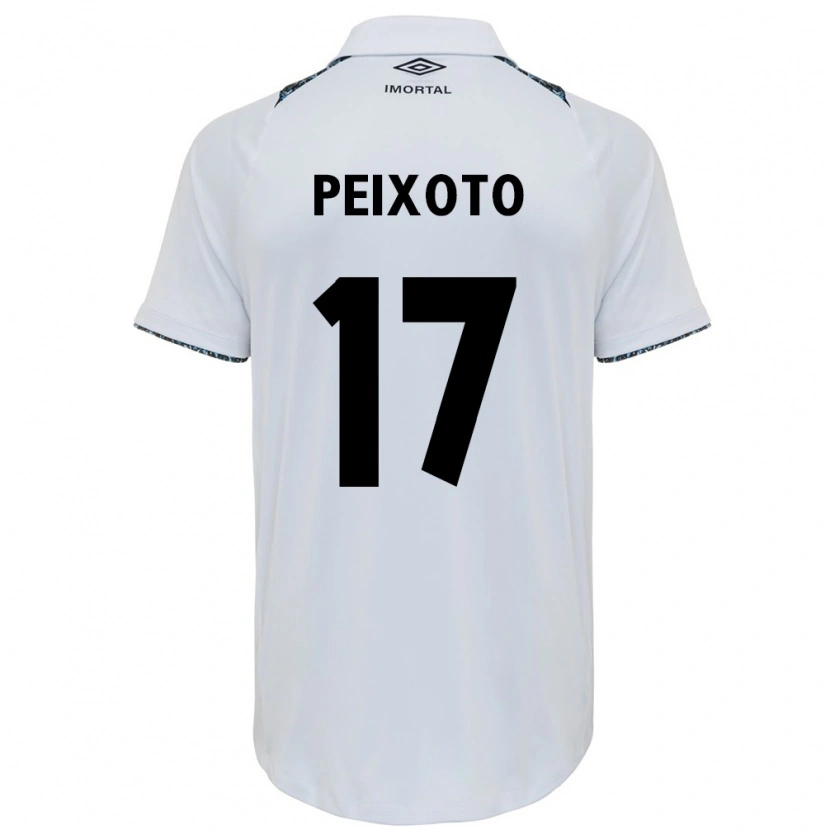 Danxen Bambino Maglia Clarisse Benicio Peixoto #17 Bianco Blu Kit Gara Away 2025/26 Maglietta