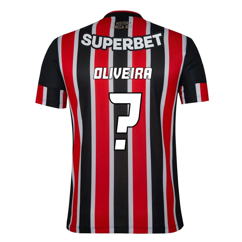 Danxen Bambino Maglia Felipe Oliveira #0 Nero Rosso Kit Gara Away 2025/26 Maglietta