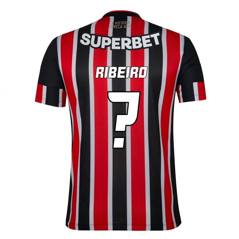 Danxen Bambino Maglia Thiago Ribeiro #0 Nero Rosso Kit Gara Away 2025/26 Maglietta