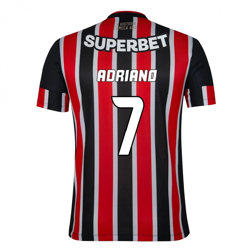 Danxen Bambino Maglia João Adriano #7 Nero Rosso Kit Gara Away 2025/26 Maglietta